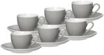 Ritzenhoff & Breker Tasse "Espressotassen und -untertassen Doppio 80 ml 6er Set"