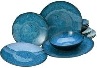 CreaTable Teller-Set "Capri, Teller Set 12-tlg" Reaktivglasur