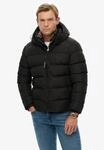 Superdry Steppjacke "HOODED SPORTS PUFFER JACKET" mit Kapuze Kunstfaser, relaxed fit