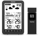 Wetterstation HAMA "Wetterstation "Ko Samui" mit Au&szlig;ensensor, Funk", schwarz,