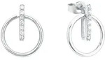 Paar Ohrstecker AMOR "2026204", bunt (silberfarben, wei&szlig;, kristallwei&szlig;), Ohrringe,