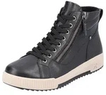 Schn&uuml;rboots RIEKER SPORT, Damen, Gr. 43, schwarz, Leder, Schuhe Schn&uuml;rboots,