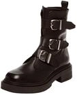 Bikerboots STEVE MADDEN "STEVE MADDEN Stiefelette Leder", Damen, Gr. 39, schwarz,