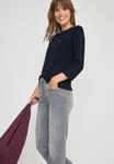 3/4-Arm-Shirt CECIL, Damen, Gr. L (42), universal blau, Jersey, Obermaterial: 100%