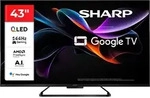 SHARP QLED-Fernseher "4T-C43HRx", Energieeffizienz: G (A-G), schwarz, 43 &prime;&prime;,