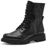 Schn&uuml;rstiefelette TAMARIS, Damen, Gr. 37, w&auml;rmend, braun, leooptik, Textil,...