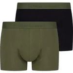 Boxer BRUNO BANANI "Flowing", Herren, Gr. S, schwarz (olivgr&uuml;n, schwarz), Stoff,