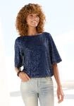 LASCANA Paillettenshirt mit weiten &Auml;rmeln, festliches Glitzershirt, Partyshirt