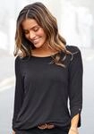 Vivance 3/4-Arm-Shirt "mit Manschetten und goldfarbenen Kn&ouml;pfen" aus...