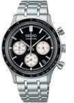 Chronograph SEIKO, silber (silberfarben, schwarz, schwarz), Armbanduhren, Herren,