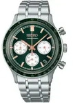 Chronograph SEIKO, silber (silberfarben, gr&uuml;n), Armbanduhren, Herren, Chronograph,