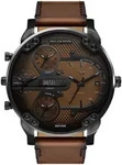 Quarzuhr DIESEL "MR. DADDY SLIM", schwarz (braun, schwarz), Armbanduhren, Herren,