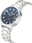 Funkuhr MASTER TIME, silber (silberfarben, dunkelblau), Armbanduhren, Herren,