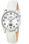 Funkuhr MASTER TIME "Basic", wei&szlig; (wei&szlig;, silberfarben), Armbanduhren, Damen,