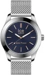 Solaruhr ICE-WATCH "ICE steel - Medium - SOLAR 3H", silber (silberfarben, blau,