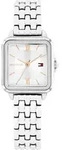 Quarzuhr TOMMY HILFIGER "MIA", wei&szlig; (edelstahlfarben, wei&szlig;), Armbanduhren, Damen,