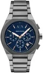 Chronograph ARMANI EXCHANGE "SYNC", grau (anthrazit, blau), Armbanduhren, Herren,