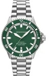 Automatikuhr EMPORIO ARMANI, silber (silberfarben, gr&uuml;n), Armbanduhren, Herren,