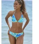 Triangel-Bikini-Top SUNSEEKER "Butterfly", Damen, Gr. 42, Cup C/D, blau (blau,