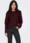 Strickpullover ONLY "ONLDANIELLA L/S PULLOVER KNT NOOS", Damen, Gr. M, rot...