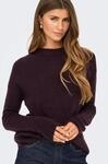 Strickpullover ONLY "ONLCAMILLA O-NECK L/S PULLOVER KNT", Damen, Gr. M, rot
