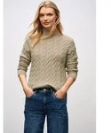 Strickpullover STREET ONE, Damen, Gr. 38, sanded beige, Stoff, 51% Viskose, 30%