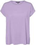 Kurzarmshirt VERO MODA "VMAVA PLAIN SS TOP JRS NOOS", Damen, Gr. S, lila (pastel
