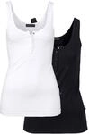 Melrose Tanktop 2er-Pack, figurbetont, mit Knopfleiste