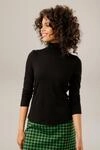 Aniston CASUAL Rollkragenshirt in schwarz-bunt-bedruckt oder 4 trendigen Unis