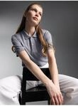 Poloshirt TRIGEMA "TRIGEMA Poloshirt DELUXE Piqu&eacute;", Damen, Gr. S, grau (cool, grau),