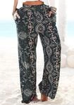 LASCANA Strandhose "aus leichter Viskose mit weitem Bein" mit Ethnoprint,...