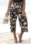 LASCANA Culotte mit Blumendruck, Stoffhose, leichte Sommerhose mit Stretch