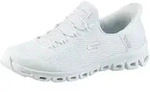 Slip-On Sneaker SKECHERS "GLIDE-STEP-PURSUIT", Damen, Gr. 36, Textil, wei&szlig;, Schuhe,