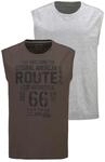 Muscleshirt MAN'S WORLD, Jungen, Gr. S (44/46), grau (grau, mel, oliv), Single