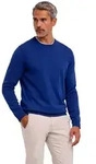 Strickpullover FALKE "Cotton Knit", Herren, Gr. M, blau (royal blau (6051)),...