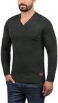 Strickfleece-Pullover BLEND "Strickpullover BHLasse", Herren, Gr. L, grau (charcoal),