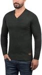 Strickfleece-Pullover BLEND "Strickpullover BHLasse", Herren, Gr. L, grau (charcoal),