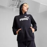 Kapuzensweatshirt PUMA "ESS NO 1 LOGO HOODIE FL B", Jungen, Gr. 176, blau (new navy),