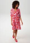 Aniston CASUAL Blusenkleid mit farbharmonischen, grafischen Bl&auml;tterdruck