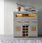 Innostyle Barschrank "FUN PLUS II" 2 Holzt&uuml;ren, 19 F&auml;cher, 1 Klappe, Softclose, ABS