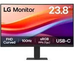 LG Curved-LED-Monitor "24U421A", Energieeffizienz: E (A-G), schwarz, B:53,63cm