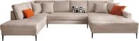 Trends by HG Wohnlandschaft "Summer" U-Form, B: 360cm in Cord & Struktur