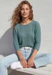 Vivance 3/4-Arm-Shirt "mit Waffelstruktur" aus b&uuml;gelfreier Strickqualit&auml;t