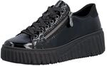 Plateausneaker RIEKER, Damen, Gr. 43, schwarz, Lackleder, gl&auml;nzend, Schuhe