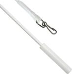 Schleuderstab GARDINIA "Kunststoff mit Metallhaken" Gr. 3, wei&szlig;, L:125cm,