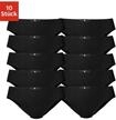 Slip H.I.S, Damen, Gr. 34, schwarz, Jersey, Obermaterial: 95% Baumwolle, 5% Elasthan,