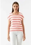 Vero Moda Kurzarmshirt "VMWIDE STRIPE SL TOP GA JRS NOOS" Viskosemischung