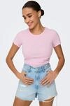 ONLY Rundhalsshirt "ONLEMMA S/S SHORT TOP NOOS JRS" Rundhals, modisch, regular fit,