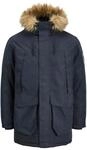Parka JACK & JONES "JJCAMP FAUX FUR PARKA BF", Herren, Gr. L, schwarz navy