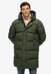 Superdry Steppjacke "HOODED SPORTS PUFFER MID JKT" mit Kapuze Kunstfaser,...